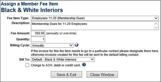 ChamberMaster Billing-Assign Fee Items to a Member Account-CMBilling.1.020.3.jpg