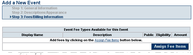 Assign fee items - add wizard