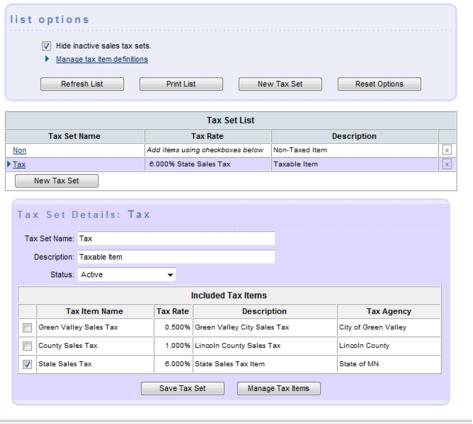 ChamberMaster Billing-Assign Individual Tax Items to a Tax Set-CMBilling.1.008.1.jpg