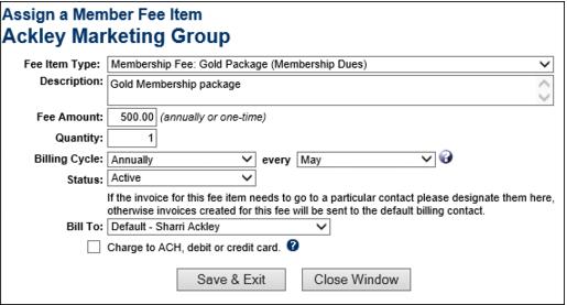 ChamberMaster Billing-Assign Fee Items to a Member Account-CMBilling.1.020.2.jpg