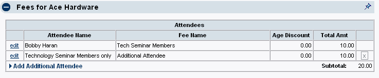 fees area